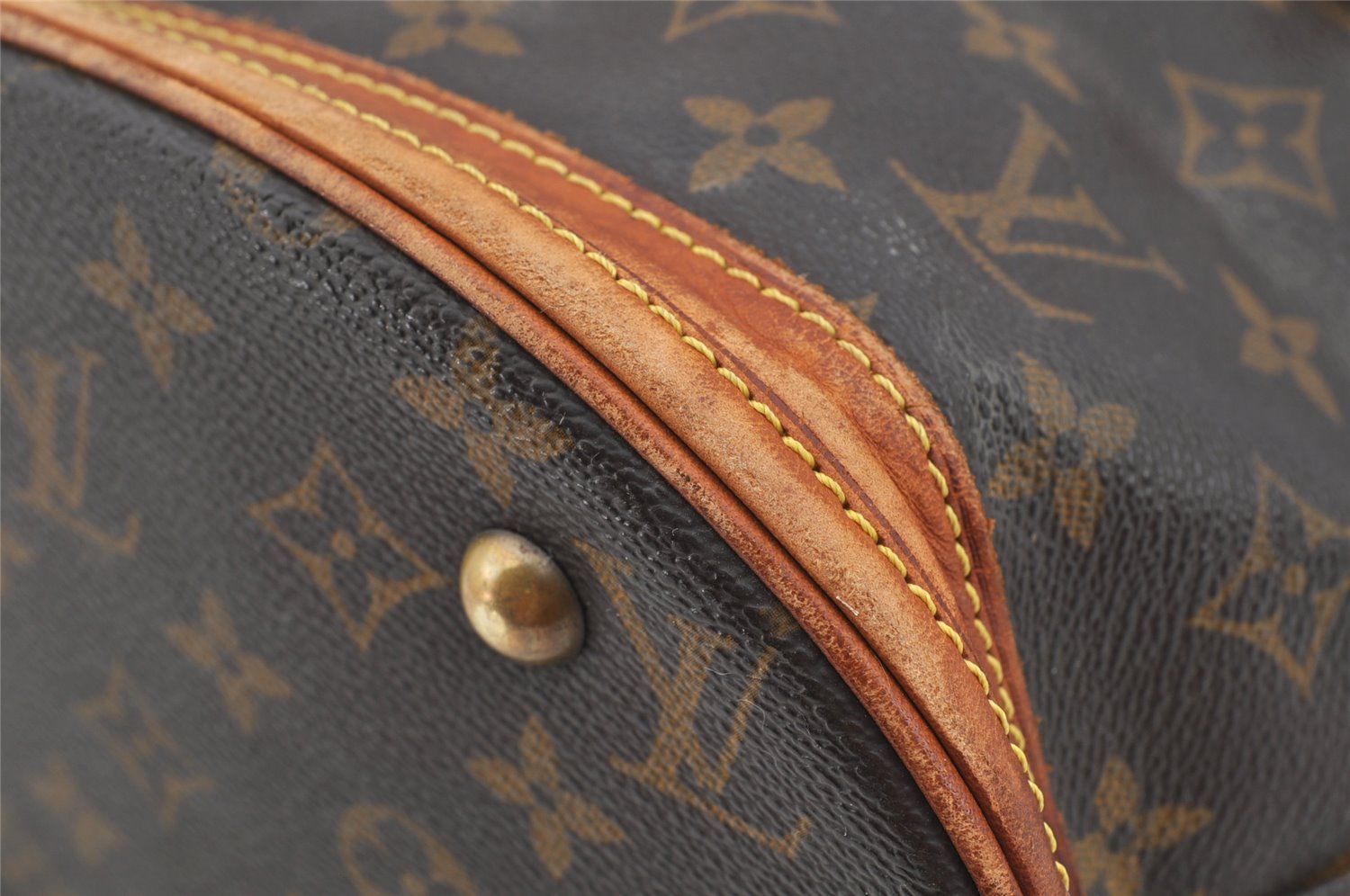 Authentic Louis Vuitton Monogram Bucket PM Shoulder Tote Bag M42238 Junk 4243I