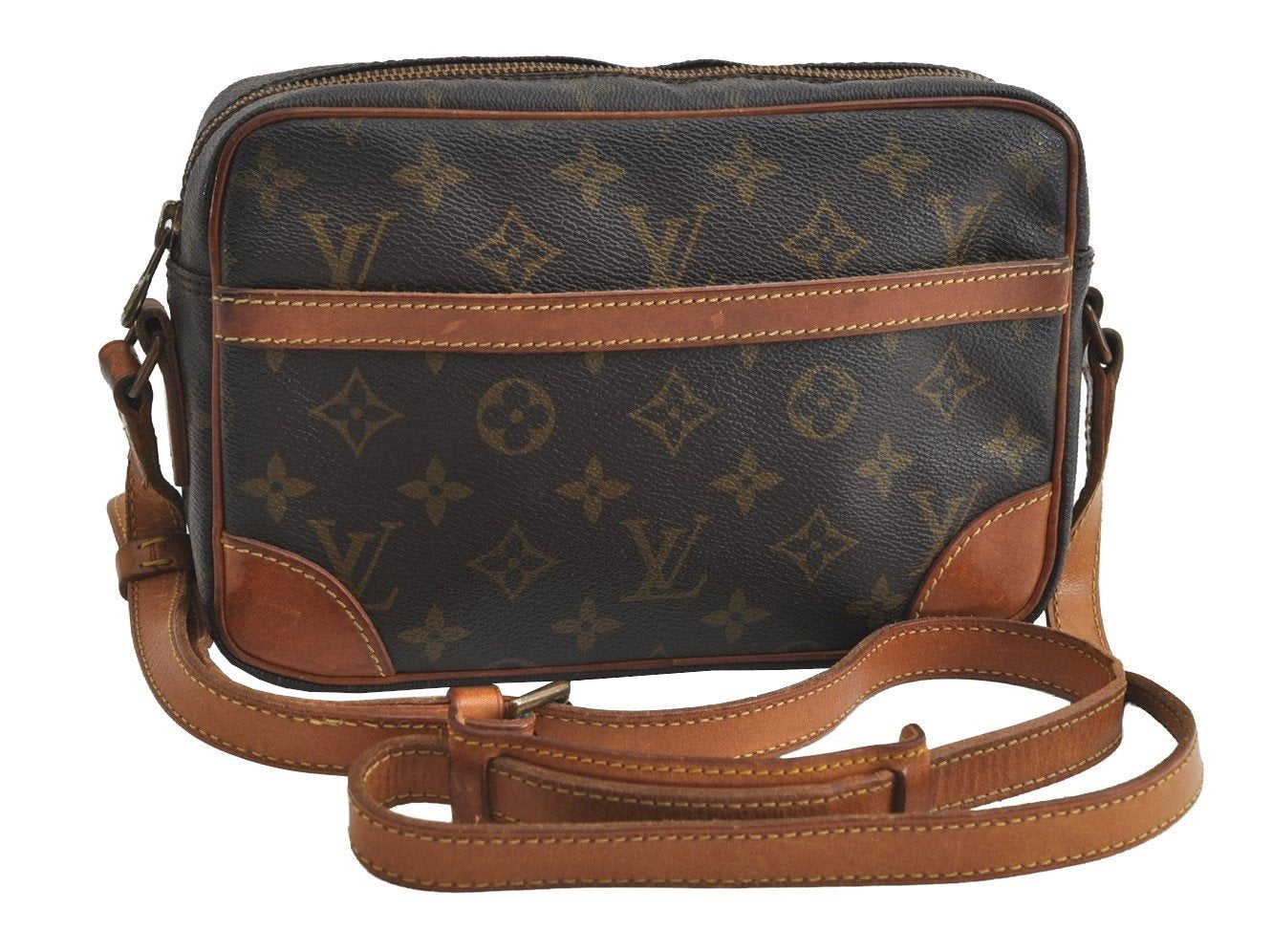 Authentic Louis Vuitton Monogram Trocadero 23 Shoulder Cross Bag M51276 LV 4244I