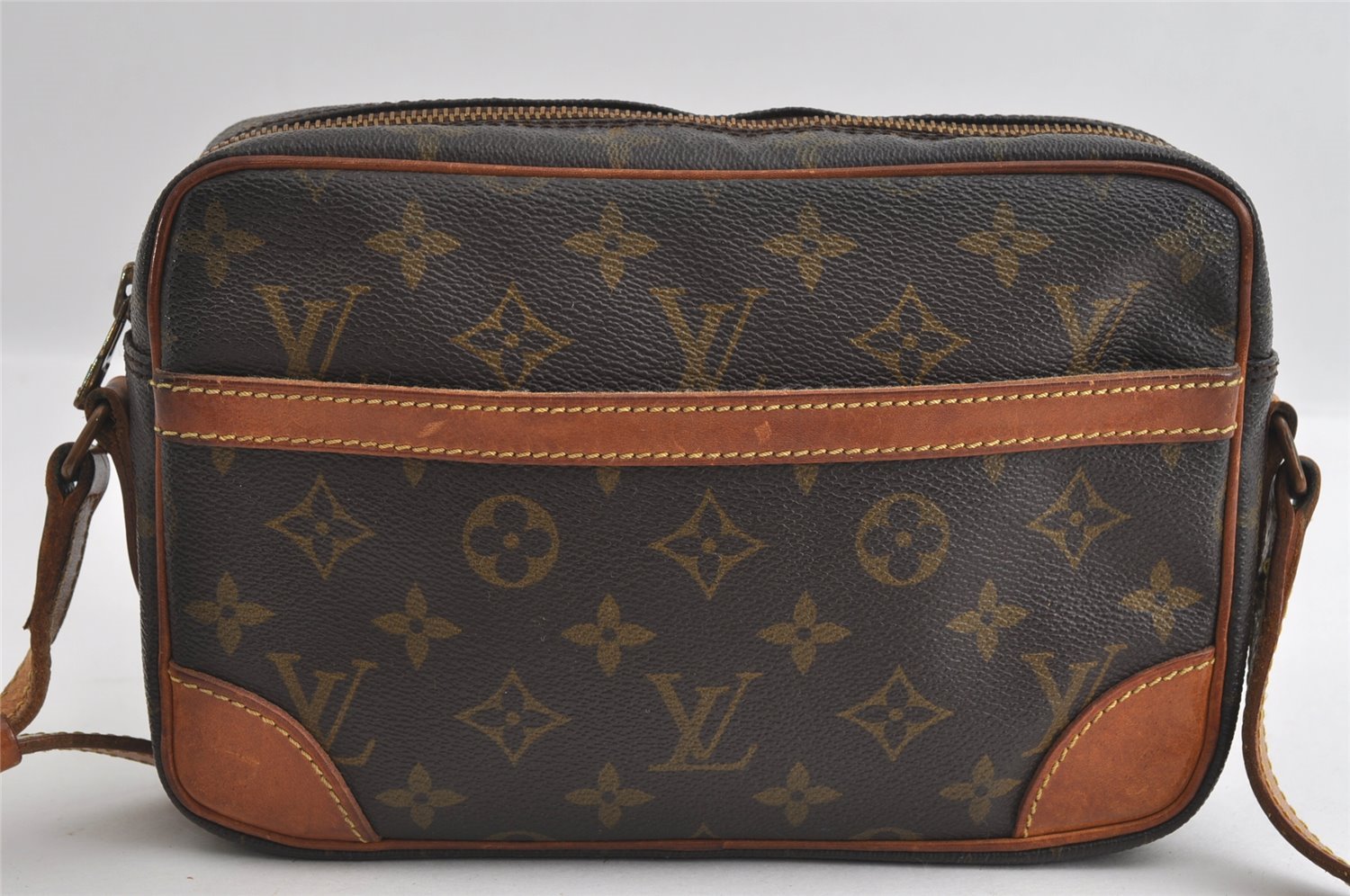 Authentic Louis Vuitton Monogram Trocadero 23 Shoulder Cross Bag M51276 LV 4244I