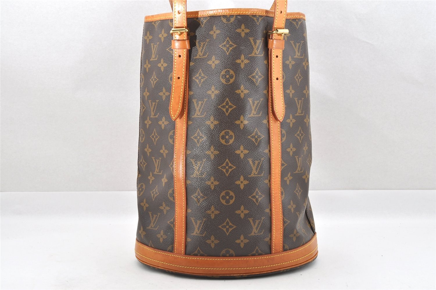 Authentic Louis Vuitton Monogram Bucket GM Shoulder Tote Bag M42236 Junk 4246I
