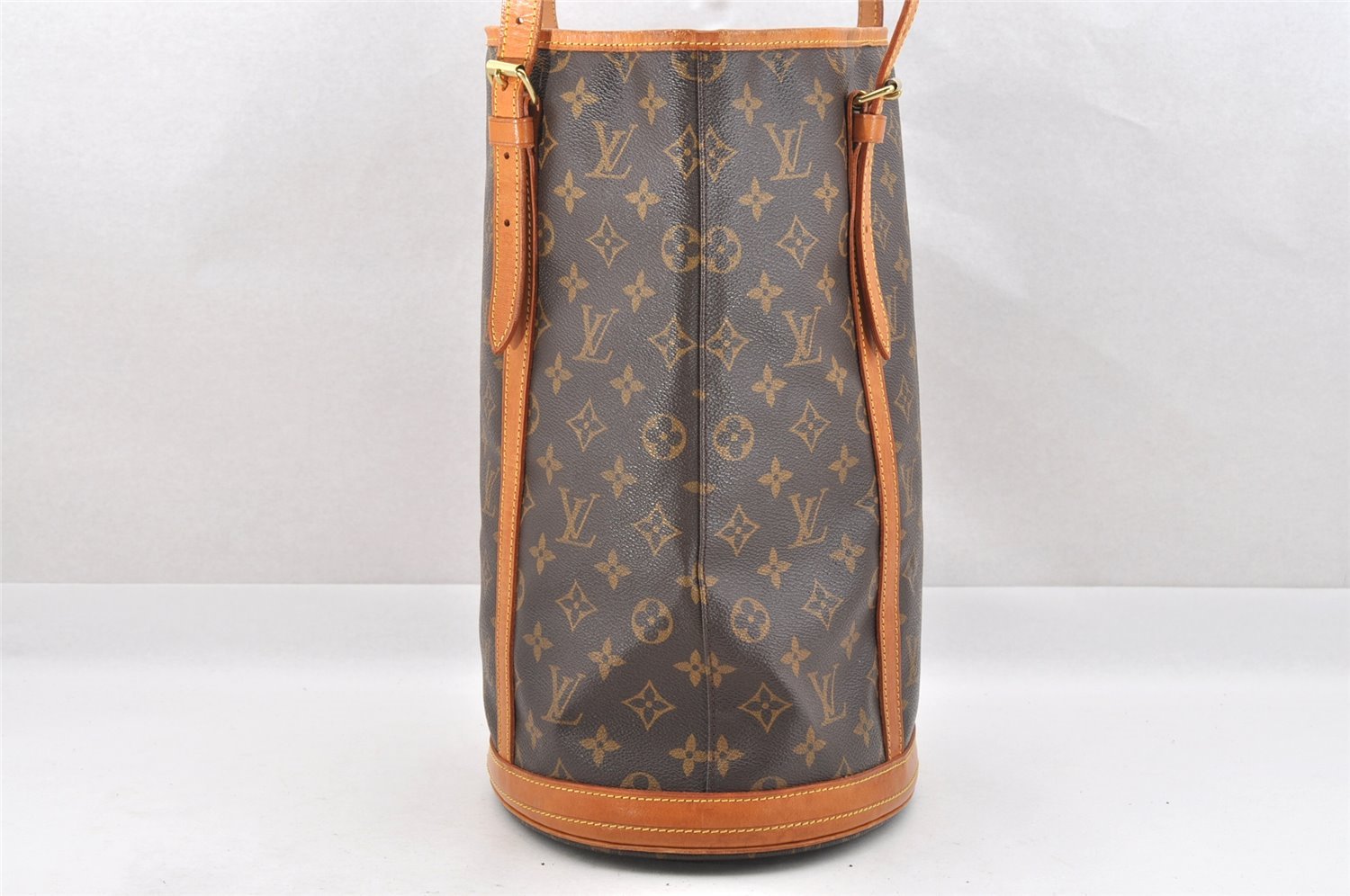 Authentic Louis Vuitton Monogram Bucket GM Shoulder Tote Bag M42236 Junk 4246I
