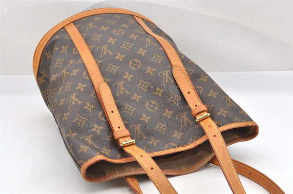 Authentic Louis Vuitton Monogram Bucket GM Shoulder Tote Bag M42236 Junk 4246I