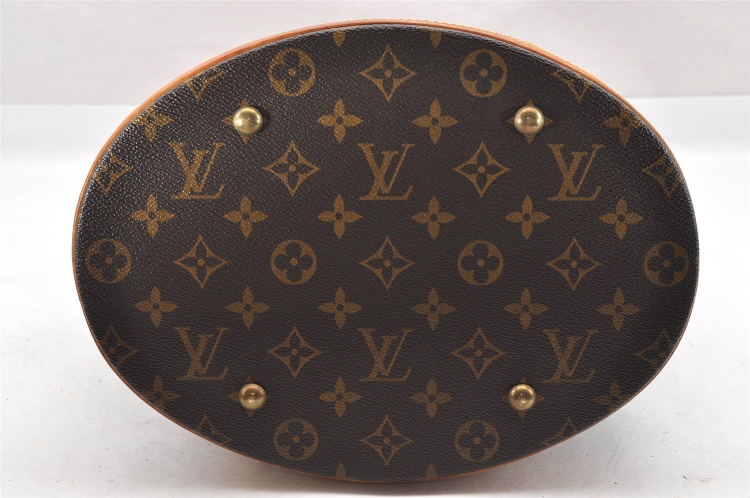 Authentic Louis Vuitton Monogram Bucket GM Shoulder Tote Bag M42236 Junk 4246I