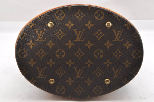Authentic Louis Vuitton Monogram Bucket GM Shoulder Tote Bag M42236 Junk 4246I