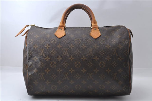 Authentic Louis Vuitton Monogram Speedy 35 Hand Bag M41524 LV 4247D