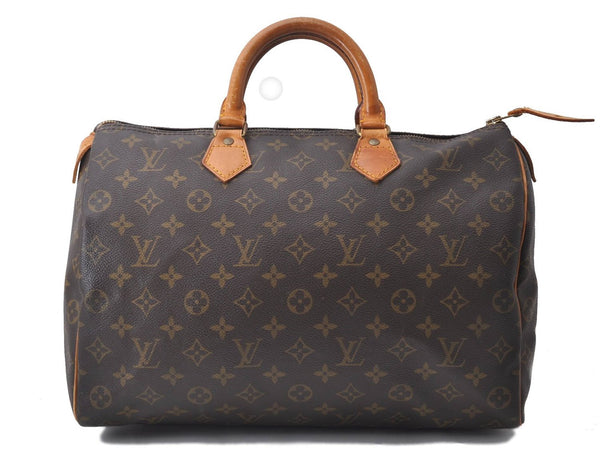 Authentic Louis Vuitton Monogram Speedy 35 Hand Bag M41524 LV 4248D