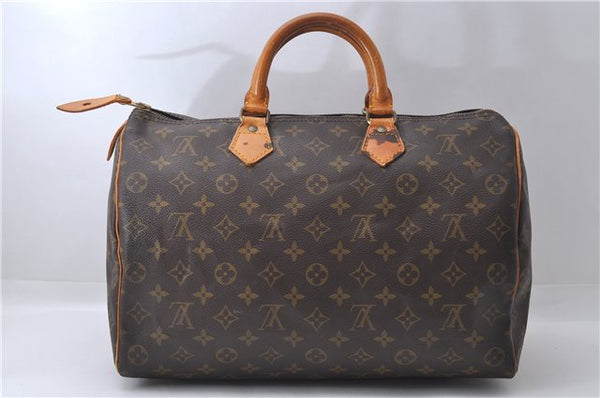 Authentic Louis Vuitton Monogram Speedy 35 Hand Bag M41524 LV 4248D