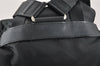 Authentic PRADA Vela Vintage Nylon Tessuto Leather Backpack B6677F Black 4248I