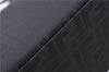 Authentic FENDI Zucca Mamma Baguette Shoulder Tote Bag Nylon Leather Black 4249C