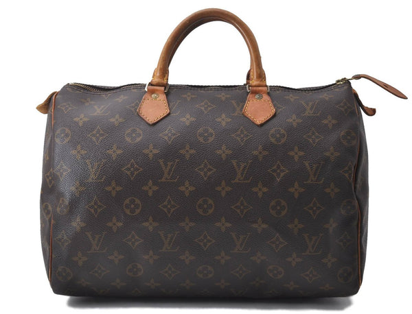 Authentic Louis Vuitton Monogram Speedy 35 Hand Bag M41524 LV 4249D