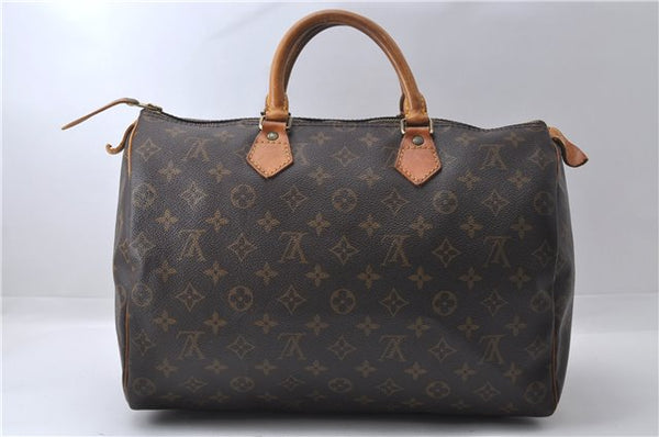 Authentic Louis Vuitton Monogram Speedy 35 Hand Bag M41524 LV 4249D