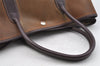 Authentic HERMES Vintage Garden Party MM Shoulder Tote Bag Leather Brown 4250I