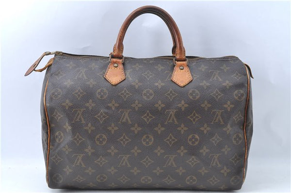 Authentic Louis Vuitton Monogram Speedy 35 Hand Boston Bag M41524 LV 4251D