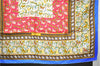 Authentic HERMES Carre 90 Scarf "CHASSE EN INDE" Silk Blue 4251E