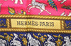 Authentic HERMES Carre 90 Scarf "CHASSE EN INDE" Silk Blue 4251E