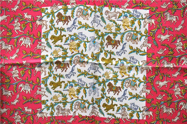 Authentic HERMES Carre 90 Scarf "CHASSE EN INDE" Silk Blue 4251E