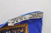 Authentic HERMES Carre 90 Scarf "CHASSE EN INDE" Silk Blue 4251E