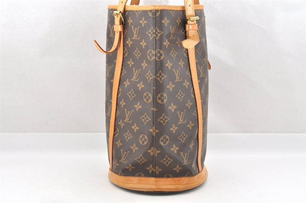 Authentic Louis Vuitton Monogram Bucket GM Shoulder Tote Bag M42236 LV 4251I