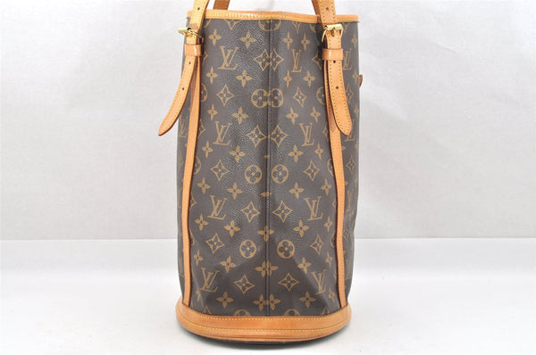 Authentic Louis Vuitton Monogram Bucket GM Shoulder Tote Bag M42236 LV 4251I