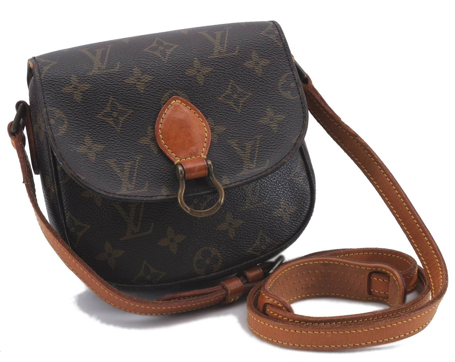 Auth Louis Vuitton Monogram Saint Cloud PM Shoulder Cross Bag M51244 LV 4253D