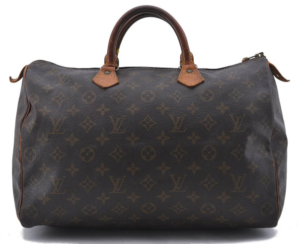 Authentic Louis Vuitton Monogram Speedy 35 Hand Boston Bag M41524 LV 4254D
