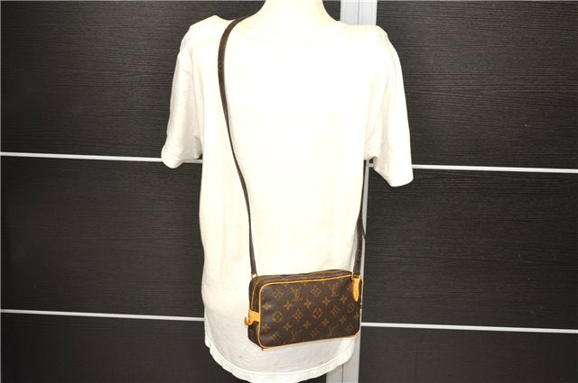 Auth Louis Vuitton Monogram Marly Bandouliere Shoulder Cross Bag M51828 LV 4255D