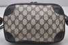 Authentic GUCCI Shoulder Cross Body Bag Purse GG PVC Leather Navy Blue 4255I