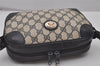 Authentic GUCCI Shoulder Cross Body Bag Purse GG PVC Leather Navy Blue 4255I