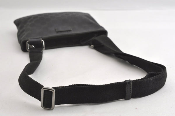 Authentic GUCCI GG Imprime Shoulder Cross Bag GG PVC Leather 201538 Black 4256I