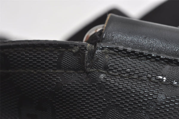 Authentic GUCCI GG Imprime Shoulder Cross Bag GG PVC Leather 201538 Black 4256I