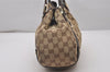 Authentic GUCCI Abbey Shoulder Tote Bag GG Canvas Leather 130736 Brown 4258I