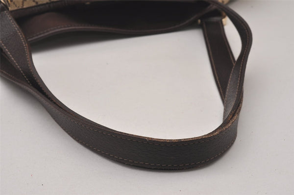 Authentic GUCCI Abbey Shoulder Tote Bag GG Canvas Leather 130736 Brown 4258I