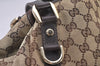 Authentic GUCCI Abbey Shoulder Tote Bag GG Canvas Leather 130736 Brown 4258I