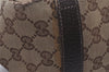 Authentic GUCCI Abbey Shoulder Tote Bag GG Canvas Leather 130736 Brown 4258I