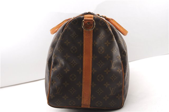 Authentic Louis Vuitton Monogram Keepall Bandouliere 50 M41416 Boston Bag 4260F