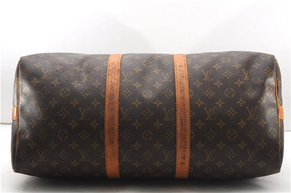 Authentic Louis Vuitton Monogram Keepall Bandouliere 50 M41416 Boston Bag 4260F