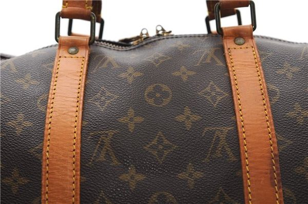 Authentic Louis Vuitton Monogram Keepall Bandouliere 50 M41416 Boston Bag 4260F