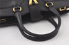 Authentic YVES SAINT LAURENT Cabas Shyc 2Way Tote Bag Leather 297957 Black 4260I