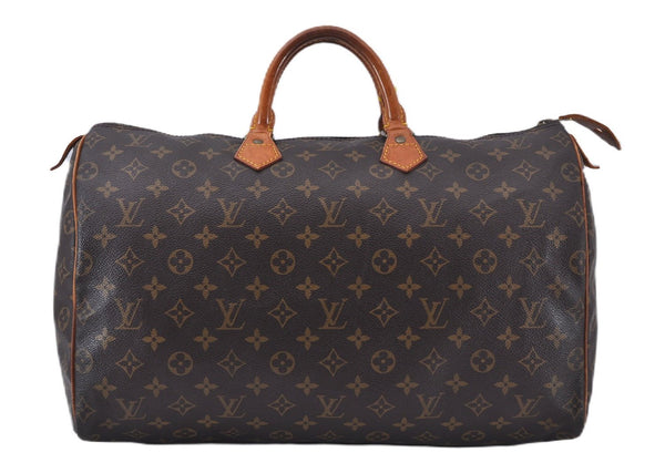 Authentic Louis Vuitton Monogram Speedy 40 Hand Boston Bag M41522 LV 4261F