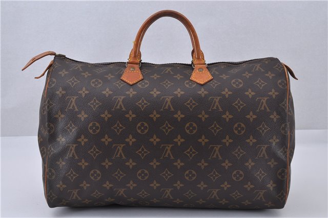 Authentic Louis Vuitton Monogram Speedy 40 Hand Boston Bag M41522 LV 4261F