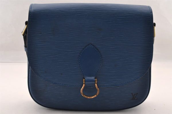 Authentic Louis Vuitton Epi Saint Cloud GM Shoulder Cross Bag M52195 Blue 4263I