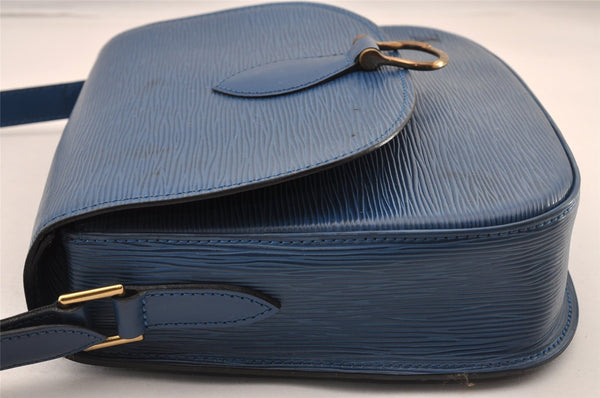 Authentic Louis Vuitton Epi Saint Cloud GM Shoulder Cross Bag M52195 Blue 4263I