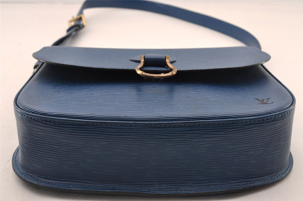 Authentic Louis Vuitton Epi Saint Cloud GM Shoulder Cross Bag M52195 Blue 4263I