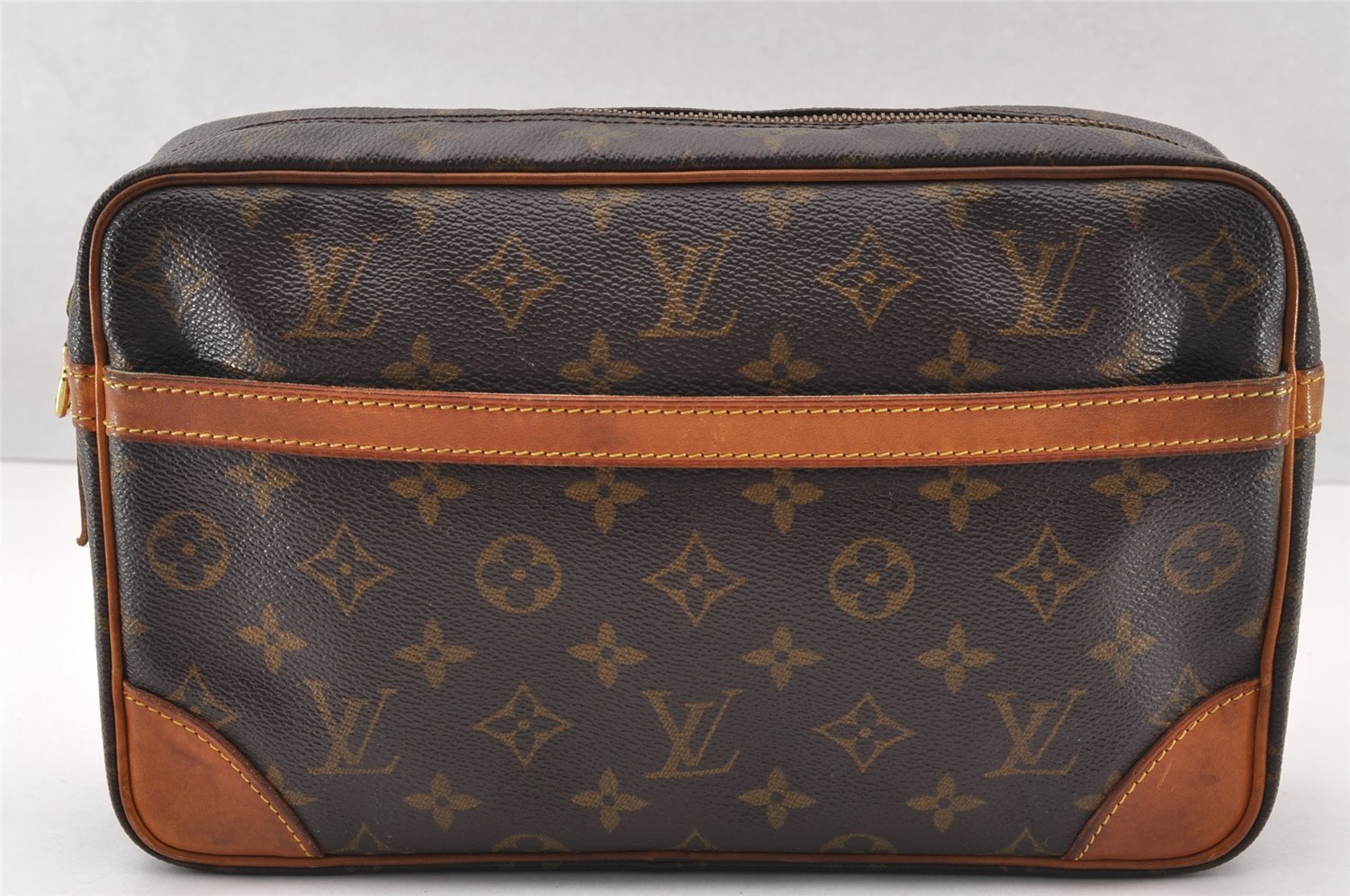 Authentic Louis Vuitton Monogram Compiegne 28 Clutch Hand Bag M51845 LV 4266I