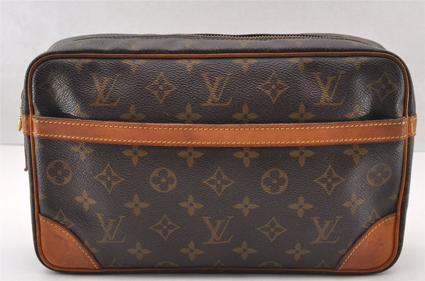 Authentic Louis Vuitton Monogram Compiegne 28 Clutch Hand Bag M51845 LV 4266I