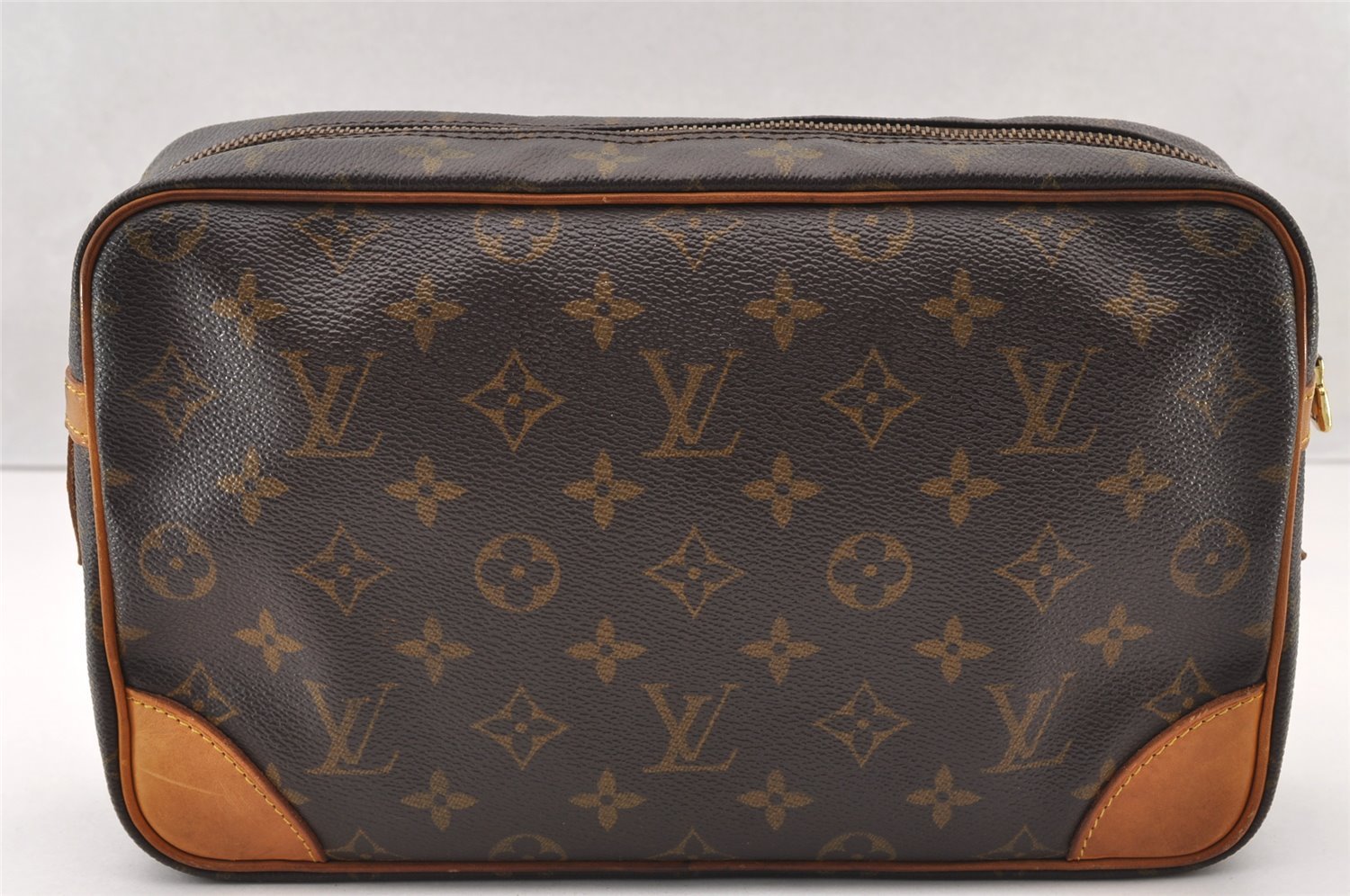 Authentic Louis Vuitton Monogram Compiegne 28 Clutch Hand Bag M51845 LV 4266I