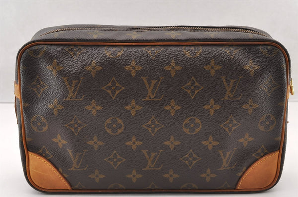 Authentic Louis Vuitton Monogram Compiegne 28 Clutch Hand Bag M51845 LV 4266I