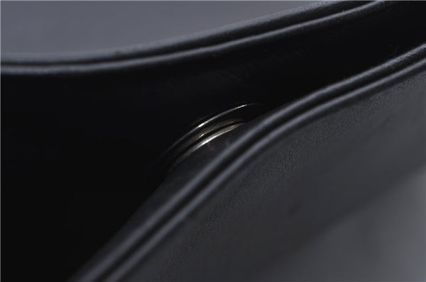 Authentic Ferragamo Leather Shoulder Hand Bag Purse Black 4267D