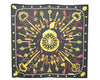 Authentic HERMES Carre 90 Scarf Key Tassel Motif Silk Black 4268D