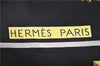 Authentic HERMES Carre 90 Scarf Key Tassel Motif Silk Black 4268D